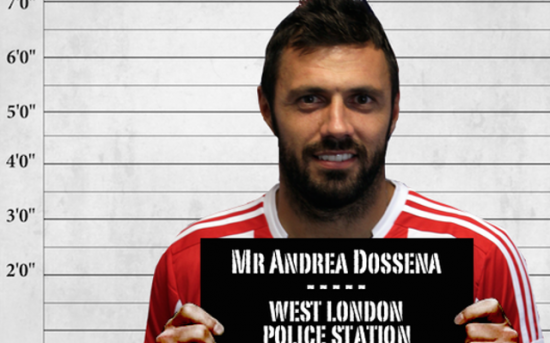 Итальянского футболиста Андреа Доссена арестовали за кражу